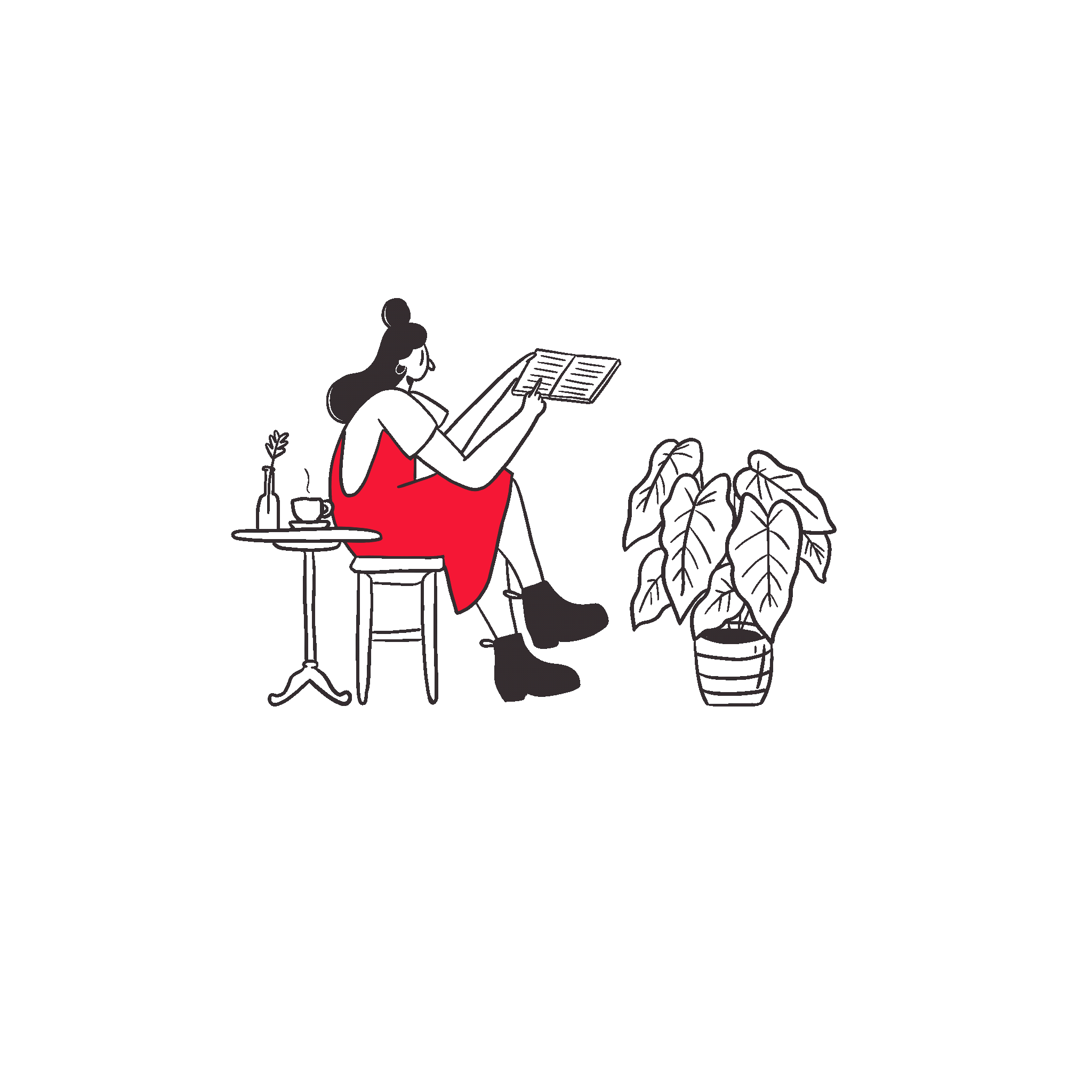 Kvinde der igang med en storytelling